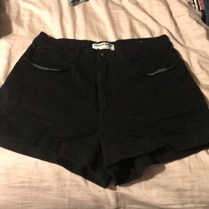Black American apparel high waisted shorts.